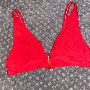 PrettyLittleThing red bikini top